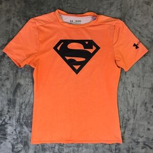 Under Armour Fitted Heatgear Superman T Shirt Size Youth XL Kids
